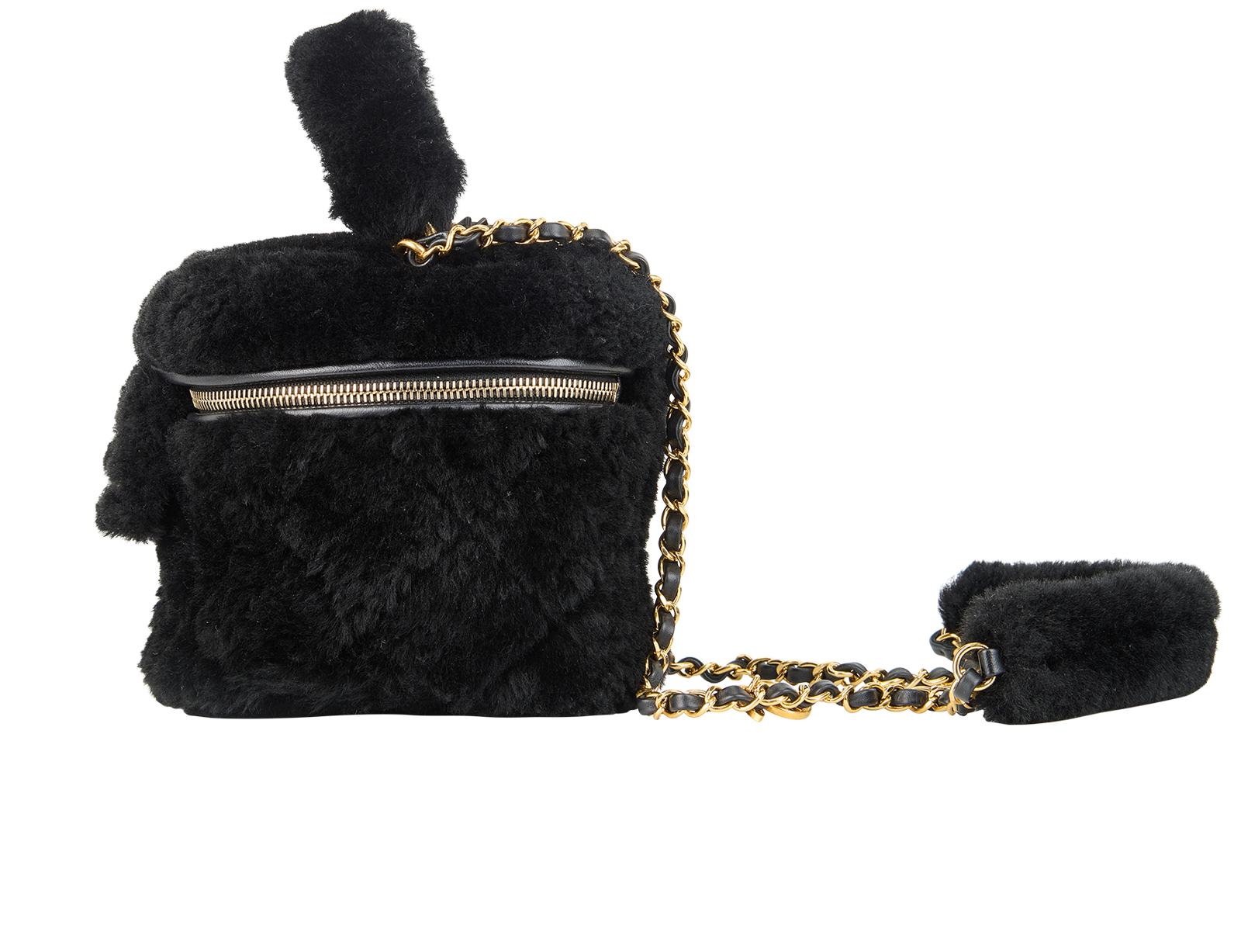 Vanity, &pound;1,900, Handbags, Black, Wool, Bottom view